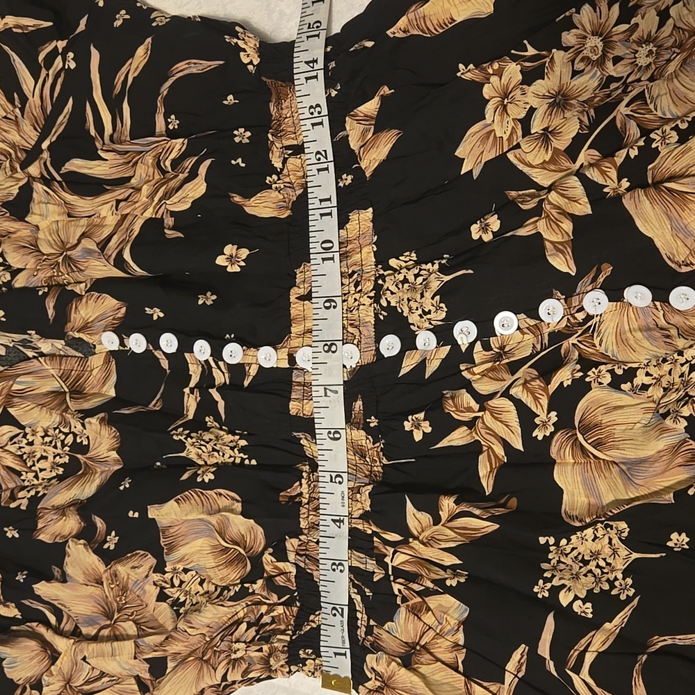 NWT Haute Edition Dress Floral Women's Size 2X Color Black/Bronw - Picture 5 of 12